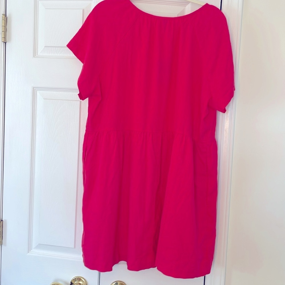 Universal Thread V Neck Bright Pink Dress, size XL, NWT - Picture 4 of 10